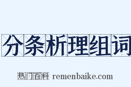 分条析理组词是什么意思的图片